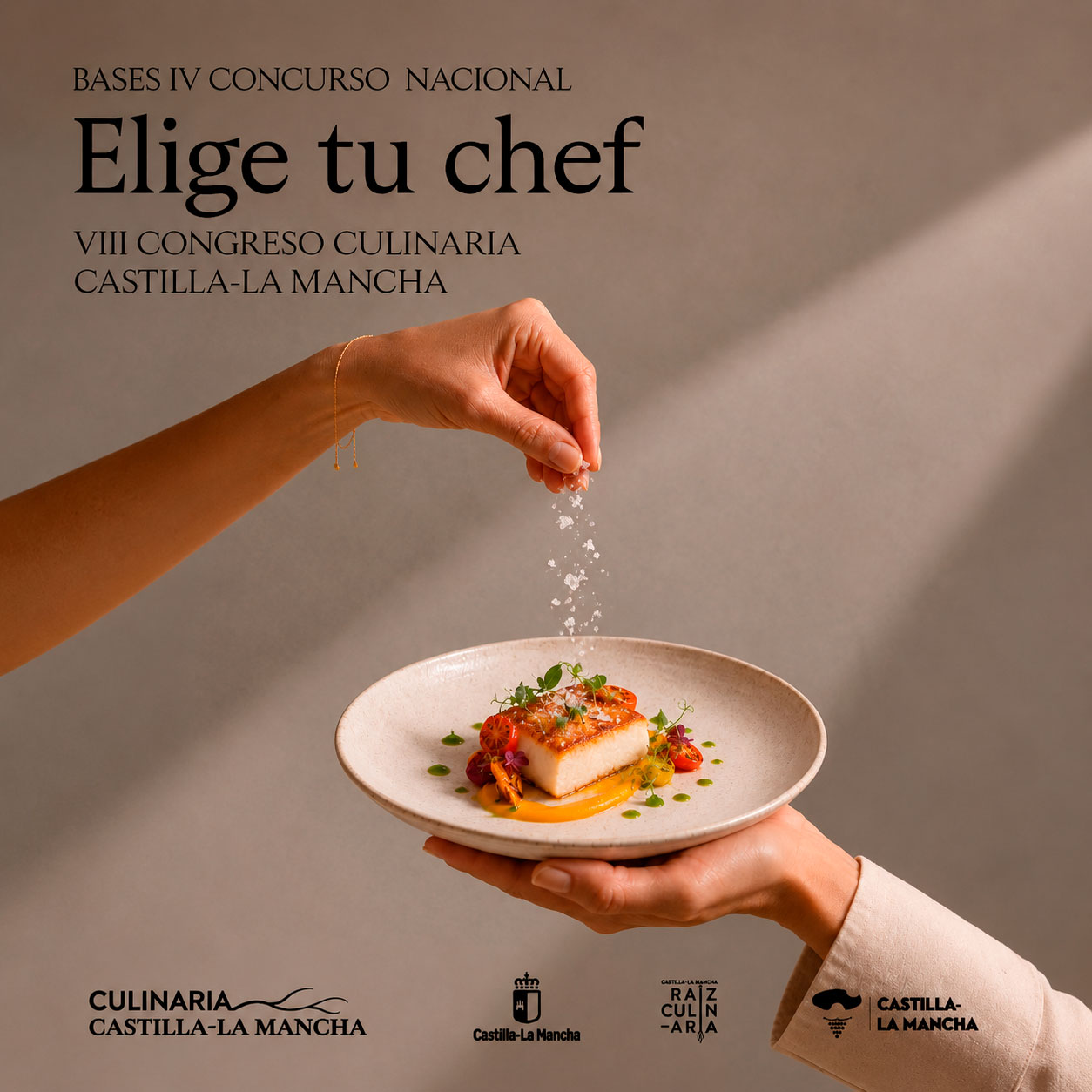 Cartel del IV Concurso Nacional “Elige tu chef” del VIII Congreso Culinaria Castilla-La Mancha